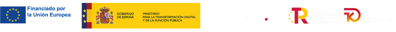 Financiado por la Unión Europea – NextGenerationEU; Gobierno de España, Ministerio para la Transformación Digital y de la Función Pública, Secretaría de Estado de Digitalización e Inteligencia Artificial; red.es; Plan de Recuperación, Transformación y Resiliencia; Kit Digital